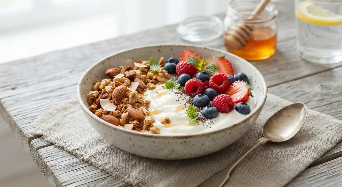 Greek Yogurt with Granola & Fruit